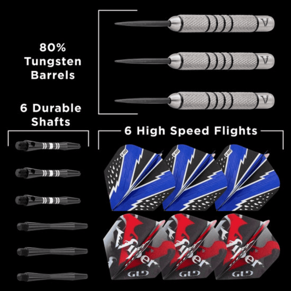 Viper Cold Steel Darts 80% Tungsten Steel Tip Darts 21 Grams-Darts-GLD Products-Game Room Shop