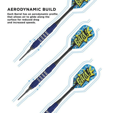 Viper Comix BAM! Soft Tip Darts Blue 18 Grams-Darts-Game Room Shop-Game Room Shop