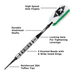 Viper Element 90% Tungsten Soft Tip Darts-Darts-GLD Products-Knurled-Game Room Shop