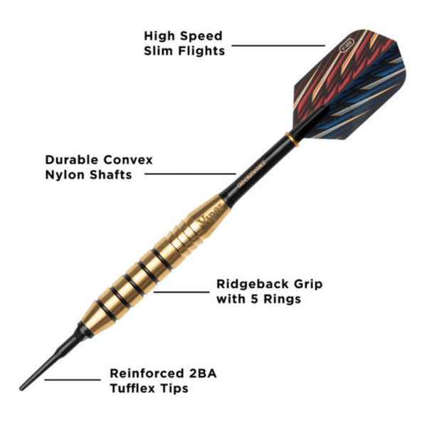 Viper Elite Brass Soft Tip Darts-Darts-GLD Products-18g-Game Room Shop