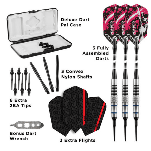 Viper Grim Reaper 80% Tungsten Soft Tip Darts-Darts-GLD Products-Blue Rings-16g-Game Room Shop