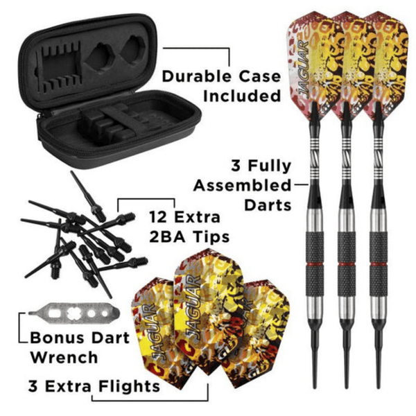 Viper Jaguar 80% Tungsten Soft Tip Darts 18 Grams-Darts-GLD Products-Silver Barrel-Game Room Shop