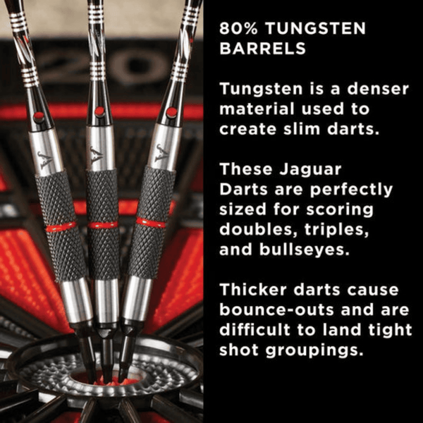 Viper Jaguar 80% Tungsten Soft Tip Darts 18 Grams-Darts-GLD Products-Silver Barrel-Game Room Shop