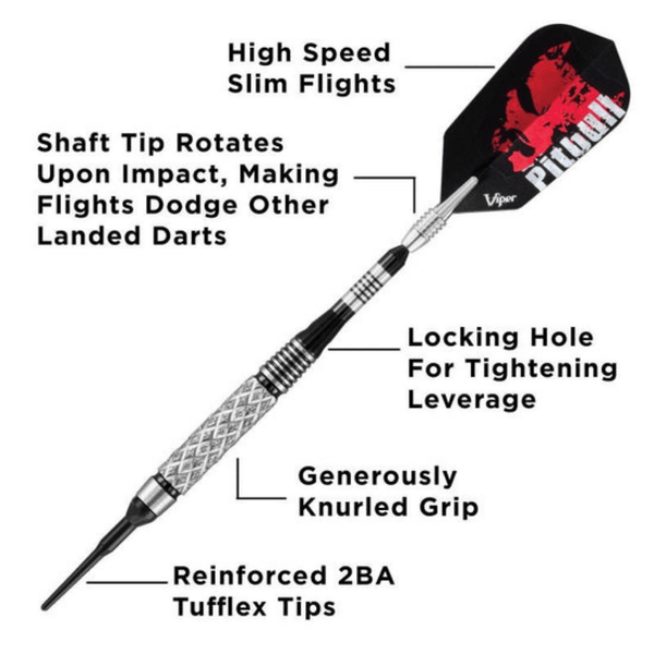 Viper Pitbull 90% Tungsten Soft Tip Darts 18 Grams-Darts-GLD Products-Diamond Cut-Game Room Shop