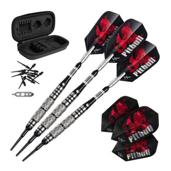 Viper Pitbull 90% Tungsten Soft Tip Darts 18 Grams-Darts-GLD Products-Diamond Cut and Ringed-Game Room Shop