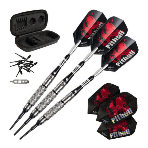 Viper Pitbull 90% Tungsten Soft Tip Darts 18 Grams-Darts-GLD Products-Diamond Cut and Shark Fin-Game Room Shop