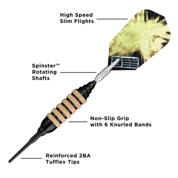 Viper Spinning Bee Soft Tip Darts 16 Grams-Darts-GLD Products-Black-Game Room Shop