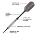 Viper V-Factor 90% Tungsten Soft Tip Darts Shark Fin Barrel-Darts-GLD Products-18g-Game Room Shop