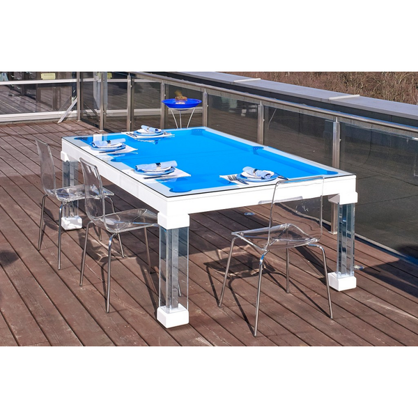 Vision Billiards Sydney Convertible Dining Pool Table-Billiard Tables-Vision Billiards-White-6'-No Thank You-Game Room Shop