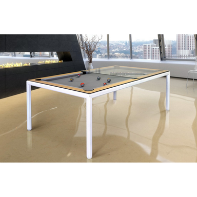 Vision Billiards Ultra Convertible Dining Pool Table-Billiard Tables-Vision Billiards-White-7'-No Thank You-Game Room Shop