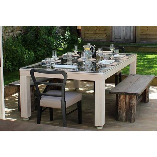 Vision Billiards Vision Outdoor Convertible Dining Pool Table-Billiard Tables-Vision Billiards-Beachwood Stain No. 32-7'-No Thank You-Game Room Shop