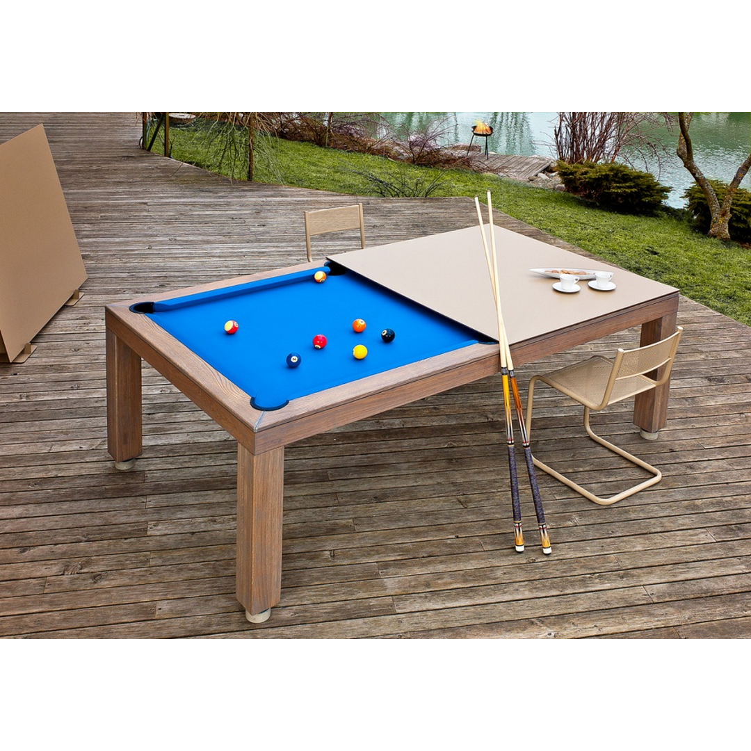Vision Billiards Vision Outdoor Convertible Dining Pool Table — Game ...