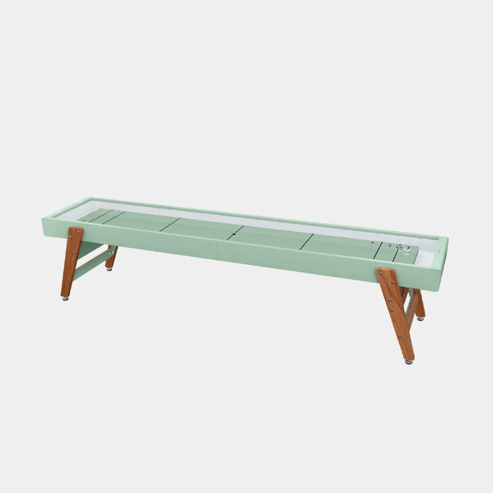 RS Barcelona Track Shuffleboard Table-Shuffleboards-RS Barcelona-9ft Length-Warm Sage (MTO)-Game Room Shop
