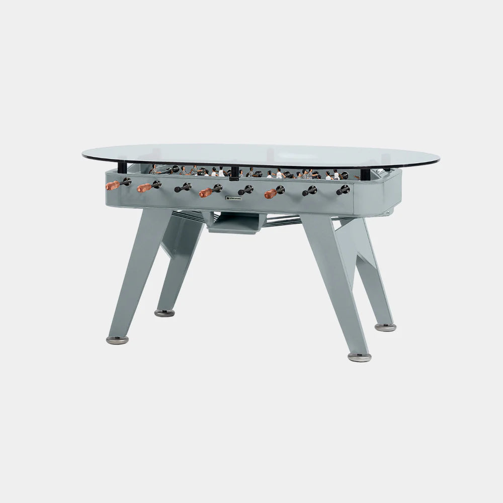 RS Barcelona RS2 Dining Foosball Table-Foosball Table-RS Barcelona-Oval-Iron (Good for Indoor Use)-Window Grey (MTO)-Game Room Shop