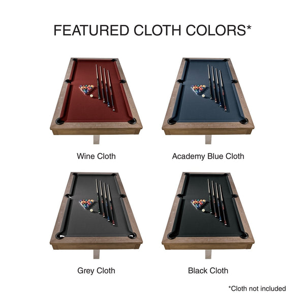 The Abbey HJ Scott 8 Billiard Table PTA8-AG- Grey / PTA8-E Maple - Game Room Shop