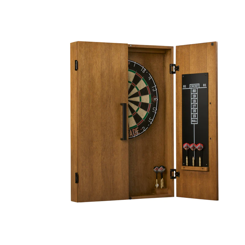 American Heritage Alta Dart Board Cabinet-Dartboard Cabinets-American Heritage-Brushed Walnut-Game Room Shop