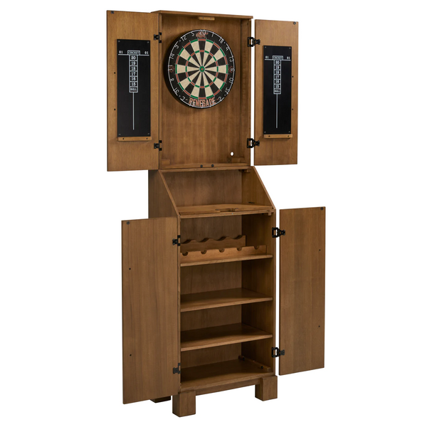 American Heritage Alta Stand-up Dart Board Cabinet-Dartboard Cabinets-American Heritage-Brushed Walnut-Game Room Shop