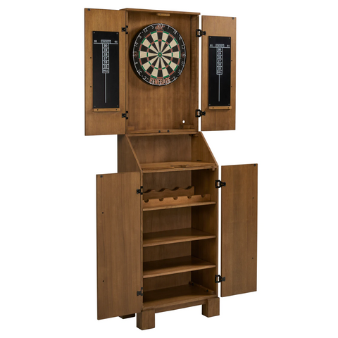 Image of American Heritage Alta Stand-up Dart Board Cabinet-Dartboard Cabinets-American Heritage-Brushed Walnut-Game Room Shop