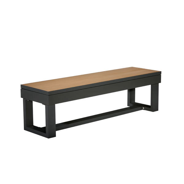 American Heritage Lanai Outdoor Bench-Storage Benches-American Heritage-Obsidian Black-Game Room Shop
