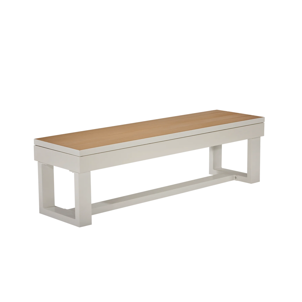 American Heritage Lanai Outdoor Bench-Storage Benches-American Heritage-Oyster Grey-Game Room Shop