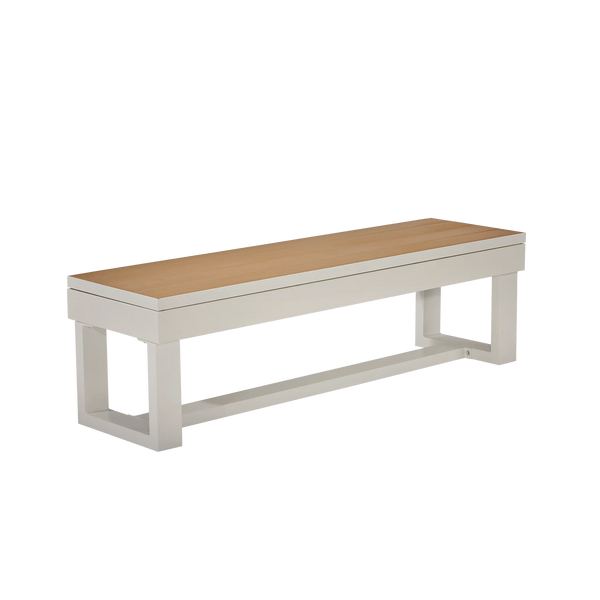 American Heritage Lanai Outdoor Bench-Storage Benches-American Heritage-Oyster Grey-Game Room Shop
