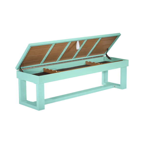 American Heritage Lanai Outdoor Bench-Storage Benches-American Heritage-Pearl White-Game Room Shop