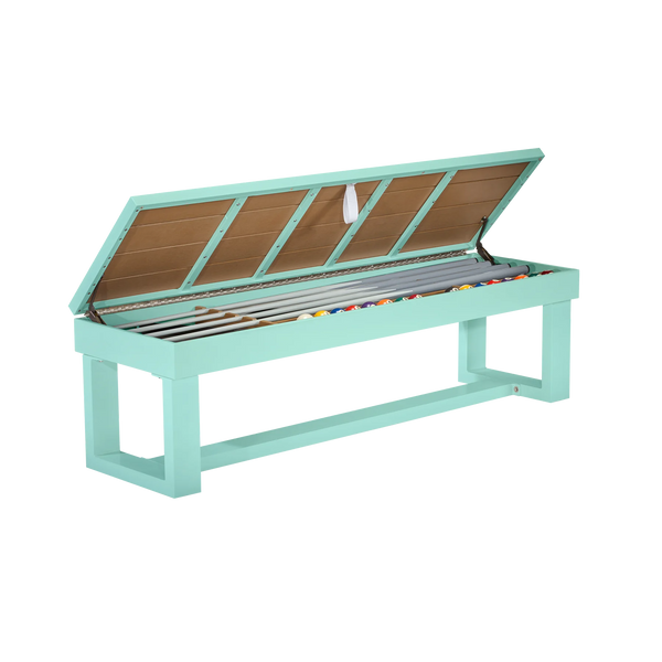 American Heritage Lanai Outdoor Bench-Storage Benches-American Heritage-Pearl White-Game Room Shop