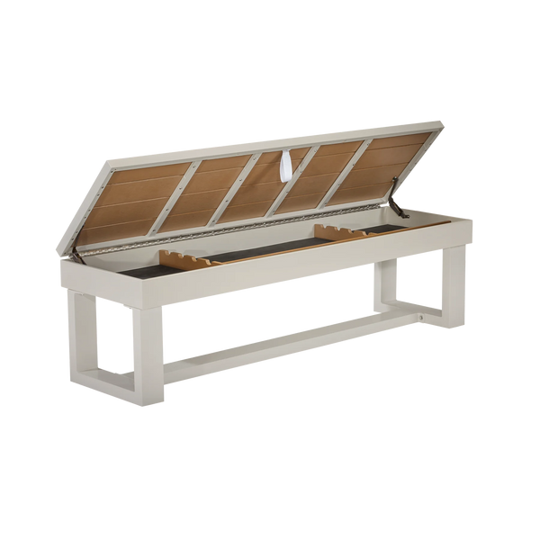 American Heritage Lanai Outdoor Bench-Storage Benches-American Heritage-Pearl White-Game Room Shop