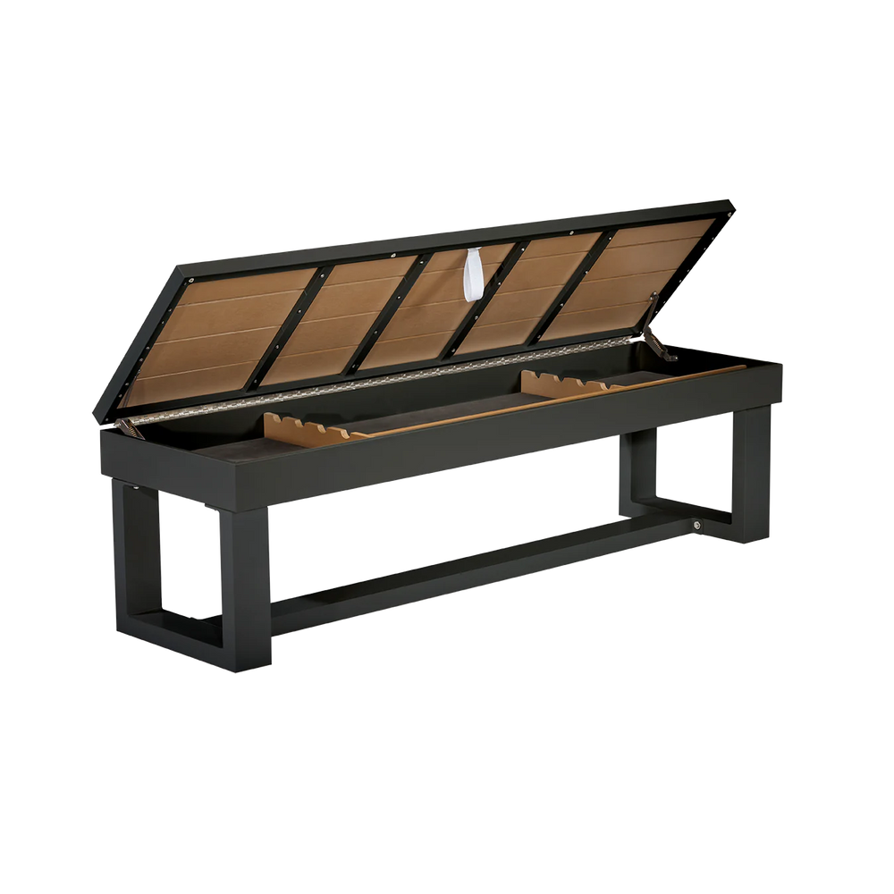 American Heritage Lanai Outdoor Bench-Storage Benches-American Heritage-Pearl White-Game Room Shop