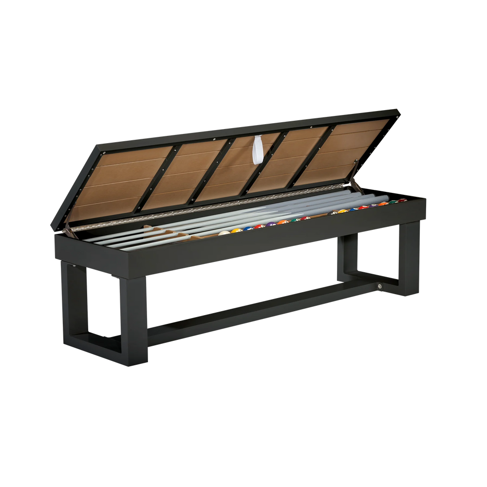 American Heritage Lanai Outdoor Bench-Storage Benches-American Heritage-Pearl White-Game Room Shop