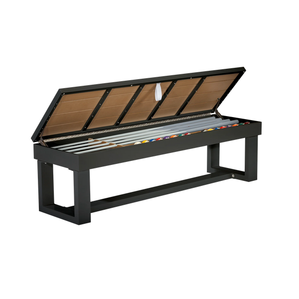 American Heritage Lanai Outdoor Bench-Storage Benches-American Heritage-Pearl White-Game Room Shop