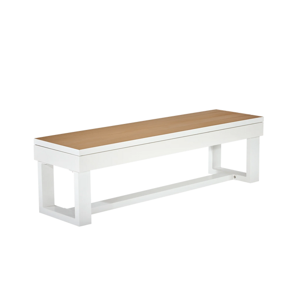 American Heritage Lanai Outdoor Bench-Storage Benches-American Heritage-Pearl White-Game Room Shop