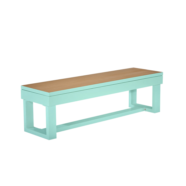 American Heritage Lanai Outdoor Bench-Storage Benches-American Heritage-Seafoam Teal-Game Room Shop