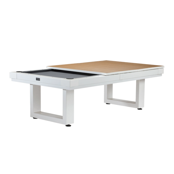 American Heritage Lanai Outdoor Pool Table Conversion Top-Dining Top-American Heritage-Pearl White-Game Room Shop