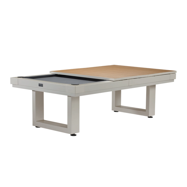 American Heritage Lanai Outdoor Pool Table Conversion Top-Dining Top-American Heritage-Pearl White-Game Room Shop