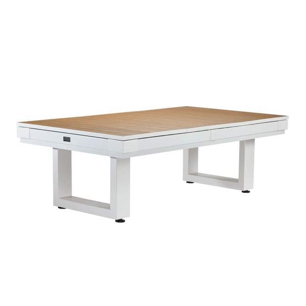 American Heritage Lanai Outdoor Pool Table Conversion Top-Dining Top-American Heritage-Pearl White-Game Room Shop