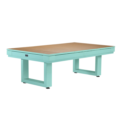 Image of American Heritage Lanai Outdoor Pool Table Conversion Top-Dining Top-American Heritage-Seafoam Teal-Game Room Shop
