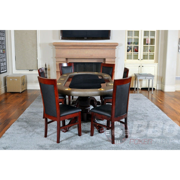 BBO Poker Table Classic Dining Poker Chairs-Chairs-BBO Poker Tables-Mahogany-4 Pieces (+$1240)-Game Room Shop