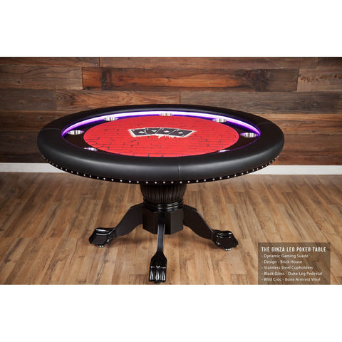 Image of BBO Poker Tables The Ginza LED Poker Table-Poker & Game Tables-BBO Poker Tables-No Thank You-Game Room Shop