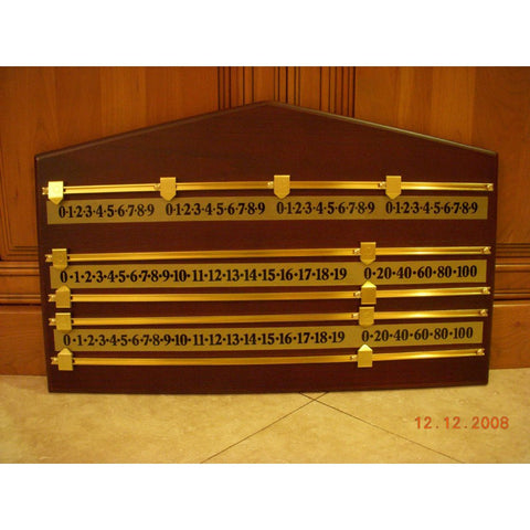 Image of Berner Billiards Shuffleboard Wall Score Board-Accessories-Berner Billiards-2-Player-Oak-Game Room Shop