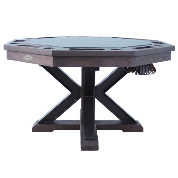 Berner Billiards The Weathered 3 in 1 Table - Octagon 48"-Billiard Tables-Berner Billiards-Black Oak-No Thank You-Game Room Shop
