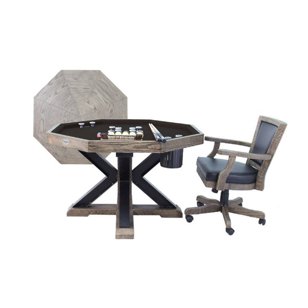 Berner Billiards The Weathered 3 in 1 Table - Octagon 54"-Billiard Tables-Berner Billiards-Dessert Sand-No Thank You-Game Room Shop