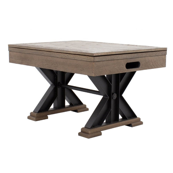 Berner Billiards The Weathered Rectangular Slate Bumper Pool Table-Billiard Tables-Berner Billiards-Black Oak-Dessert Sand Dining Top (+$500)-Game Room Shop