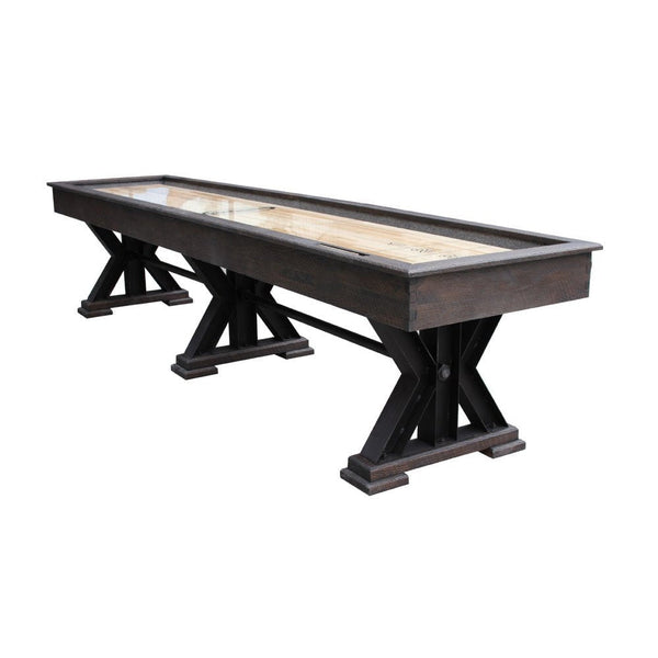 Berner Billiards "The Weathered" Shuffleboard Table-Shuffleboards-Berner Billiards-12' Length-Black Oak-Game Room Shop