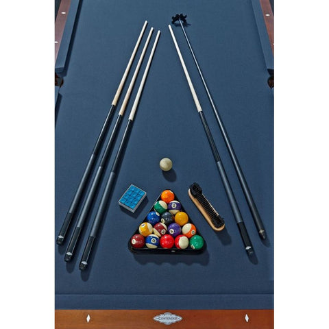 Image of Brunswick Billiards Sutton II Chestnut 8 Foot Pool Table (Post Legs) - Game Room Shop