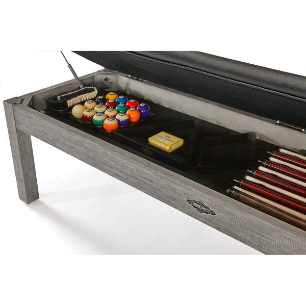 Brunswick Centennial Storage Bench-Storage & Entryway Benches-Brunswick-Rustic Grey-Game Room Shop
