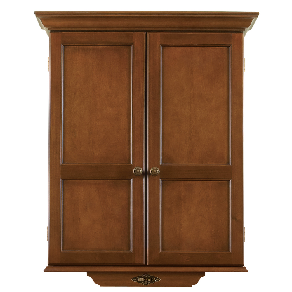 Brunswick Dartboard Cabinet-Dartboard Cabinets-Brunswick-Rustic Brown-Game Room Shop