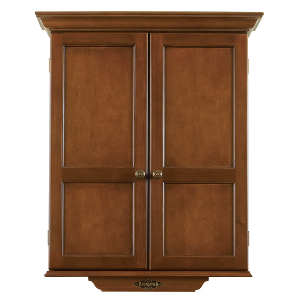 Brunswick Dartboard Cabinet-Dartboard Cabinets-Brunswick-Rustic Brown-Game Room Shop