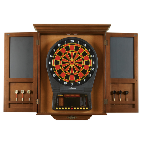 Image of Brunswick Dartboard Cabinet-Dartboard Cabinets-Brunswick-Espresso-Game Room Shop