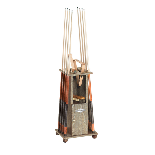 Brunswick Heritage Floor Cue Rack (Various Finish)-Pool Cue Racks & Holders-Brunswick-Rustic Dark Brown-Game Room Shop